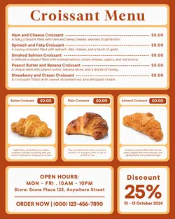 croissant menu instagram post