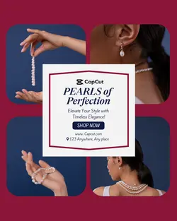 Fashion Industry - Jewelry - IG Portrait - Shop Now Red and Blue