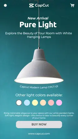 Furniture Lamp White Turquoise Promotion Instagram Story 