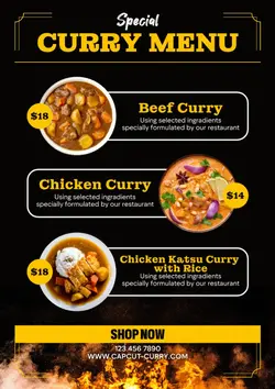 Special Curry Menu Design