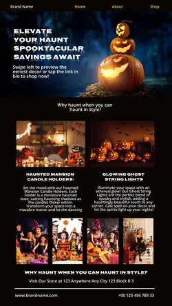 Halloween Decoration Promotion Instagram Story