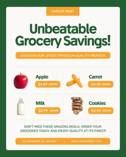 Supermarket Promotion Pricelist Instagram Portrait