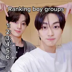 Ranking boy groups