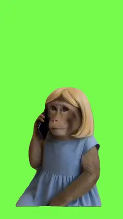 Monkey with phone