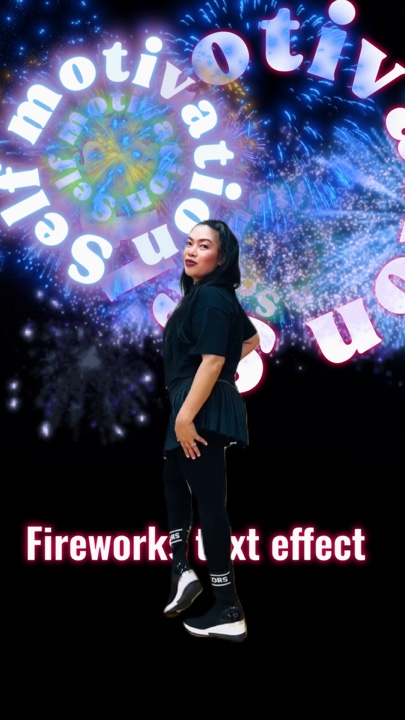 Efecto de texto de fuegos artificiales
