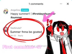 First comment—!?