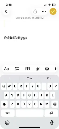 A white blank page