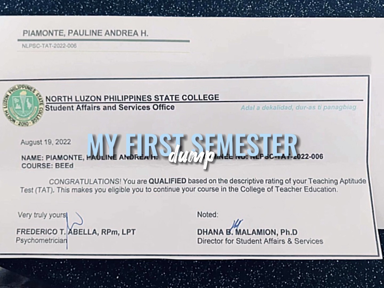 SEMESTER DUMP