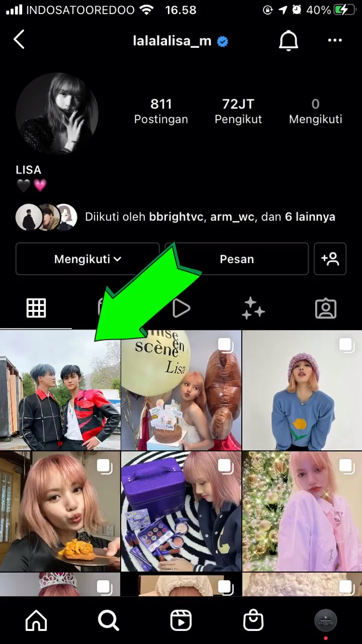 Atualização do Blackpink IG