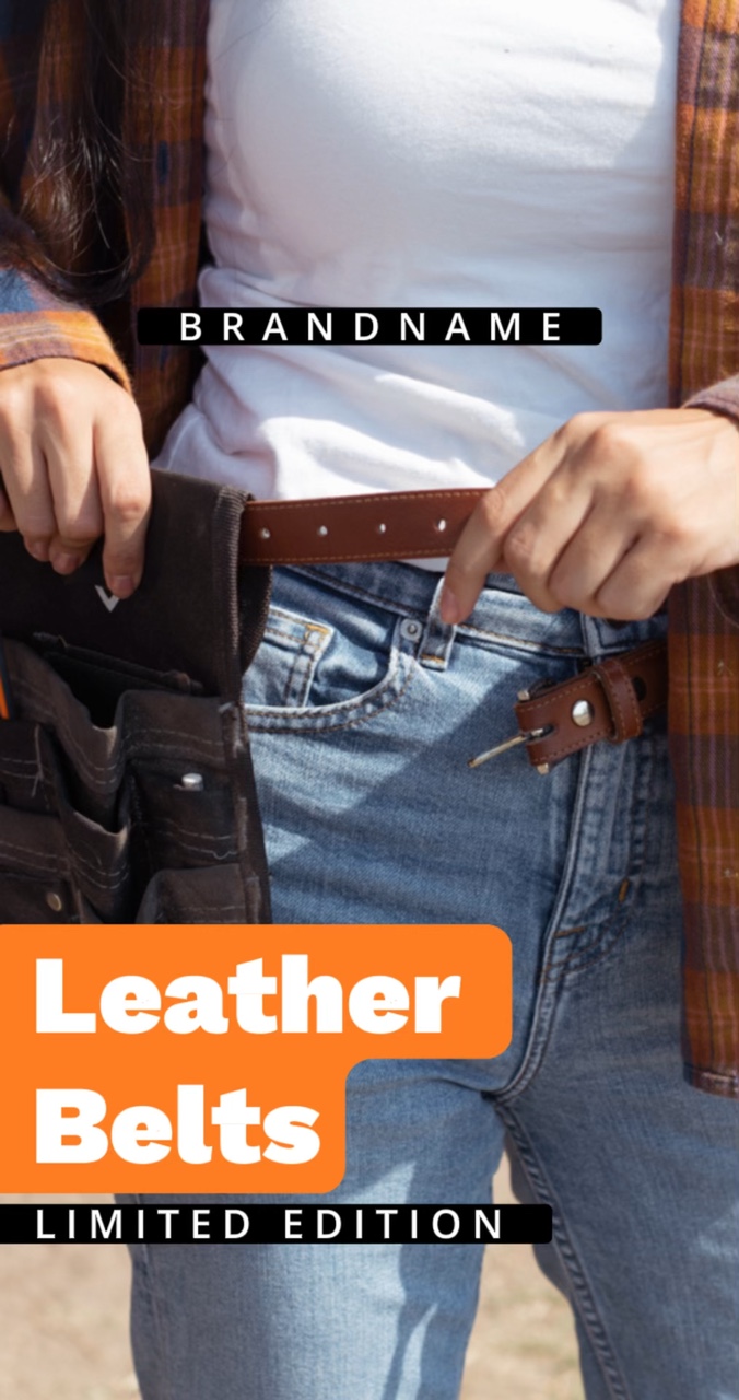 Présentoir de ceinture en cuir pour hommes dans un style de couleur contrastée pour le modèle de promotion
