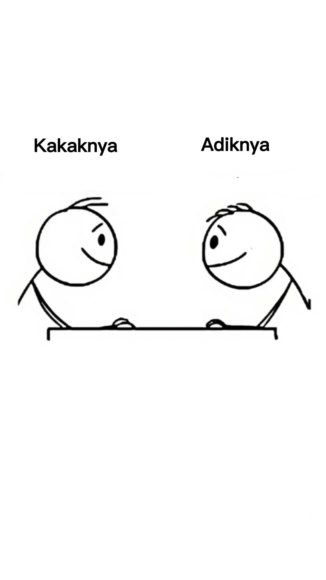 Meme Kakak contre Adik