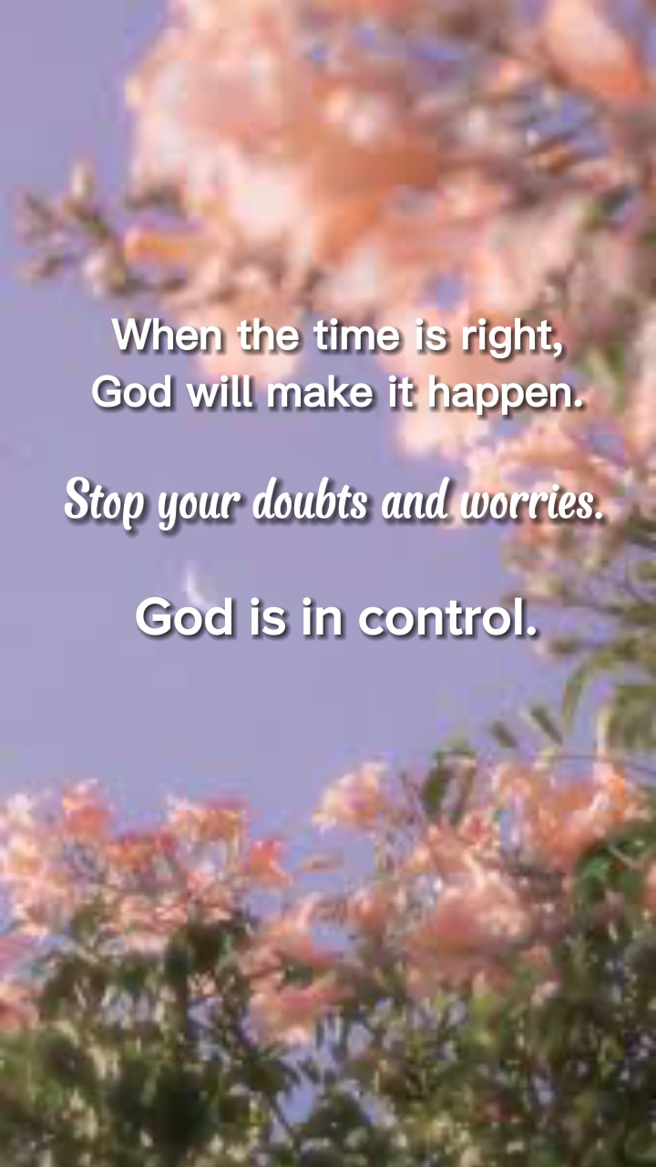 God is in control