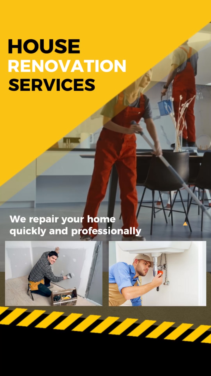 Estilo De Color De Contraste Para Servicios De Renovación De Casas