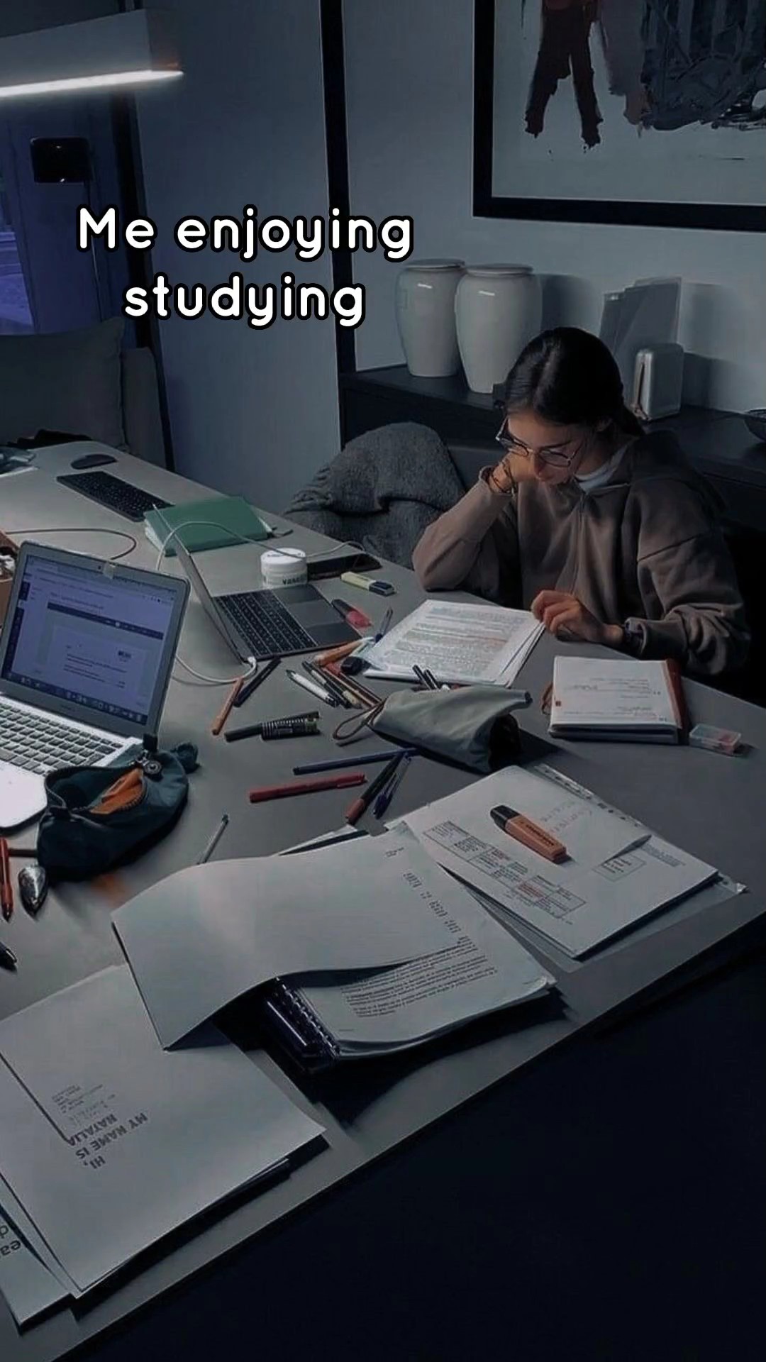 Eu gostando de estudar