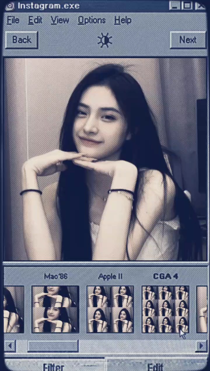 Filtro de marco azul