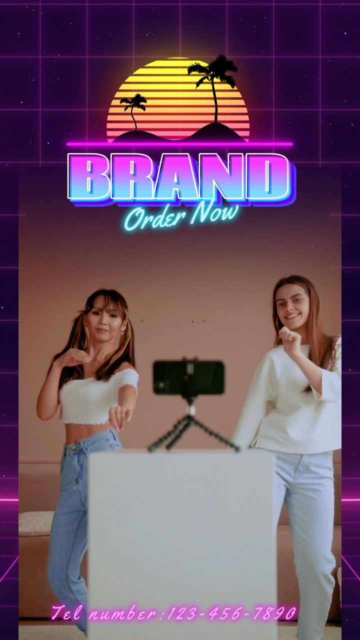 Tampilan aksesori digital gaya retro
