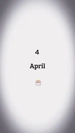 HBD 4 April 🎂