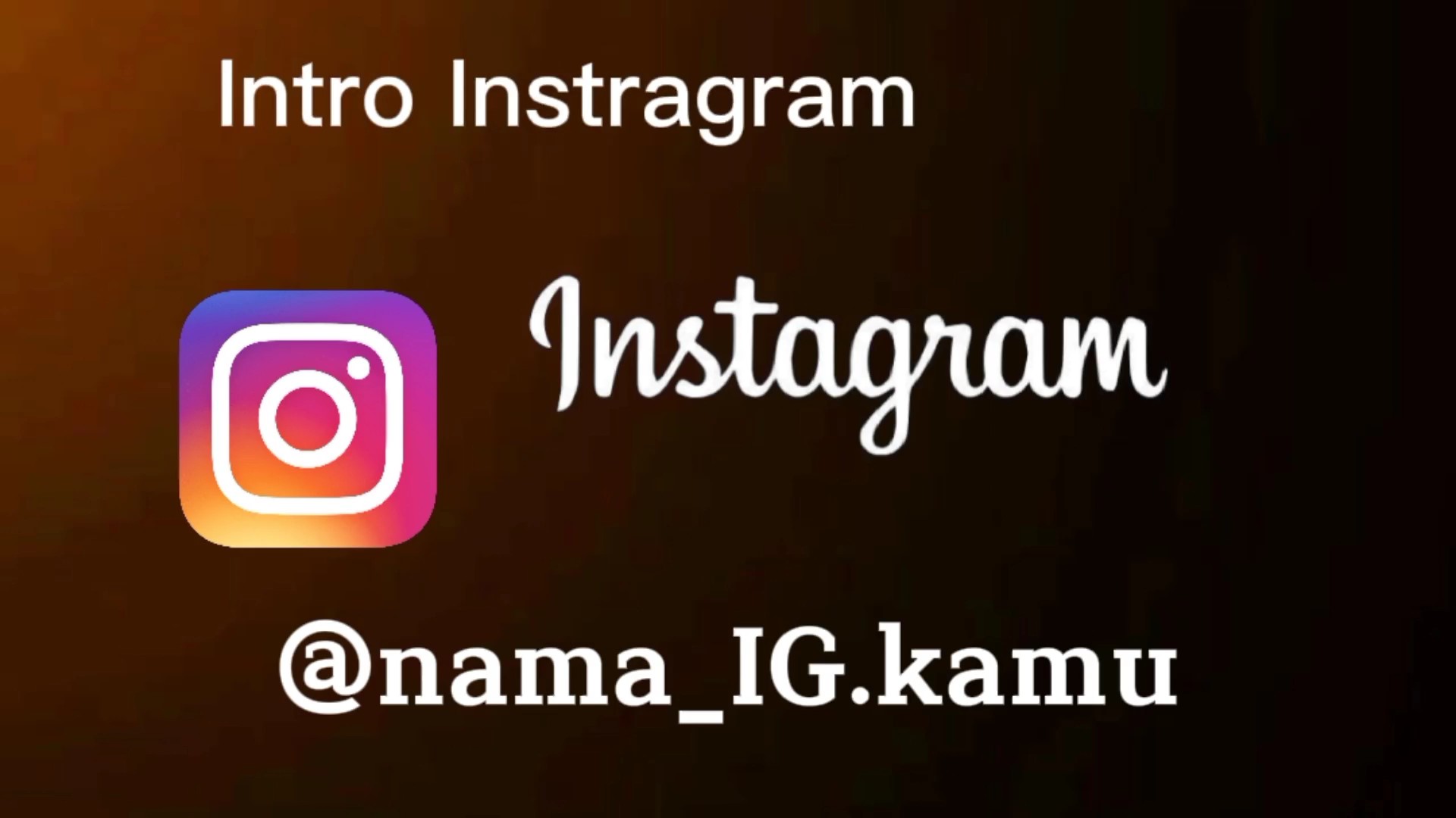 Intro Instagram 