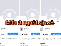 Mẫu 3 người xịn xò