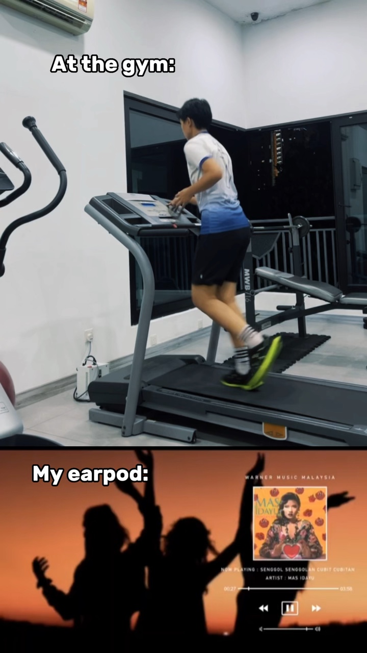 En el gimnasio mi auricular