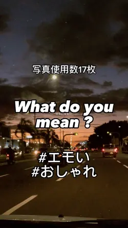 What do you mean ?