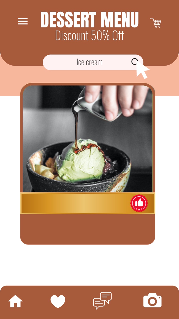 Marron, blanc, style interface utilisateur, présentoir à desserts, semi-ouvert