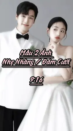 mẫu 2 ảnh đám cưới
