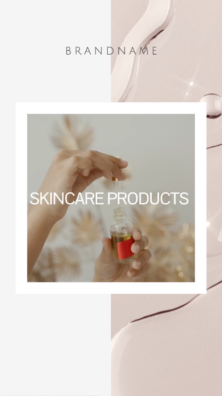 Exibição de produtos de cuidados com a pele