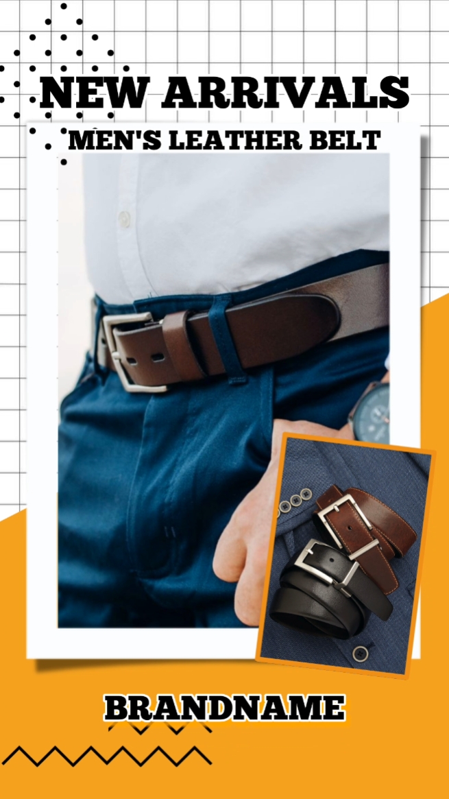 Cinto de couro masculino