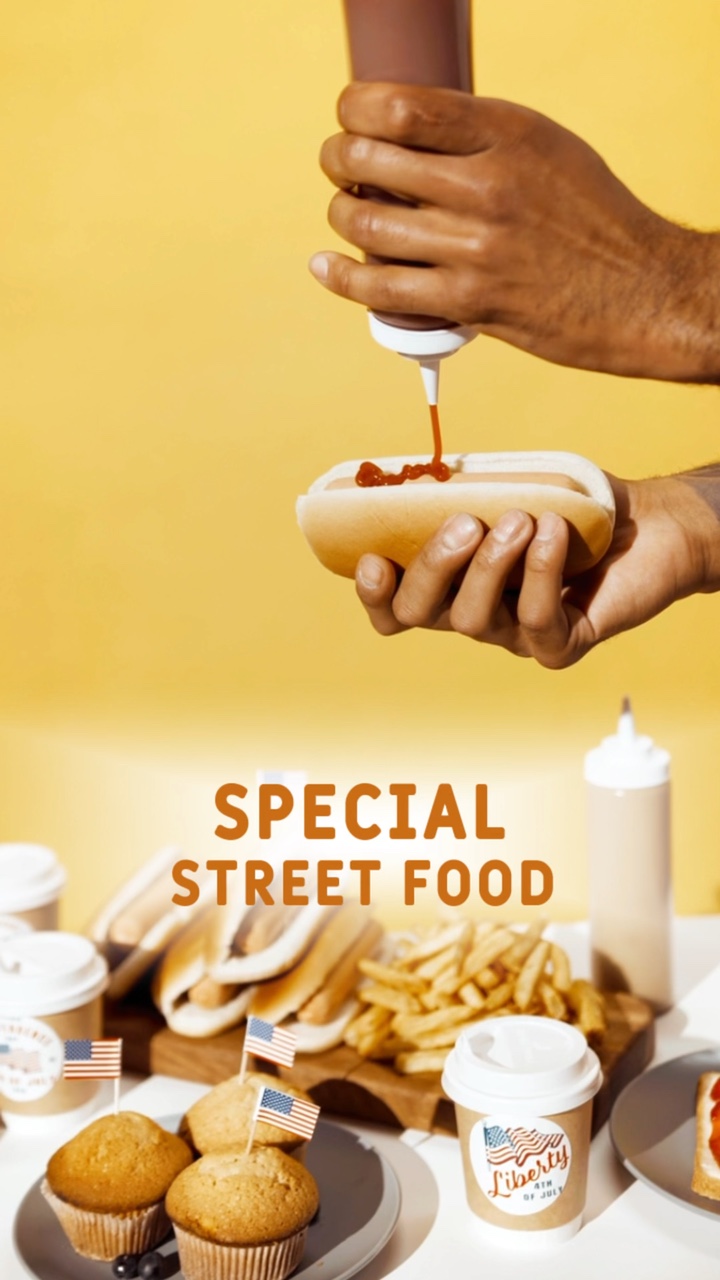 Street Food dans un style lumineux