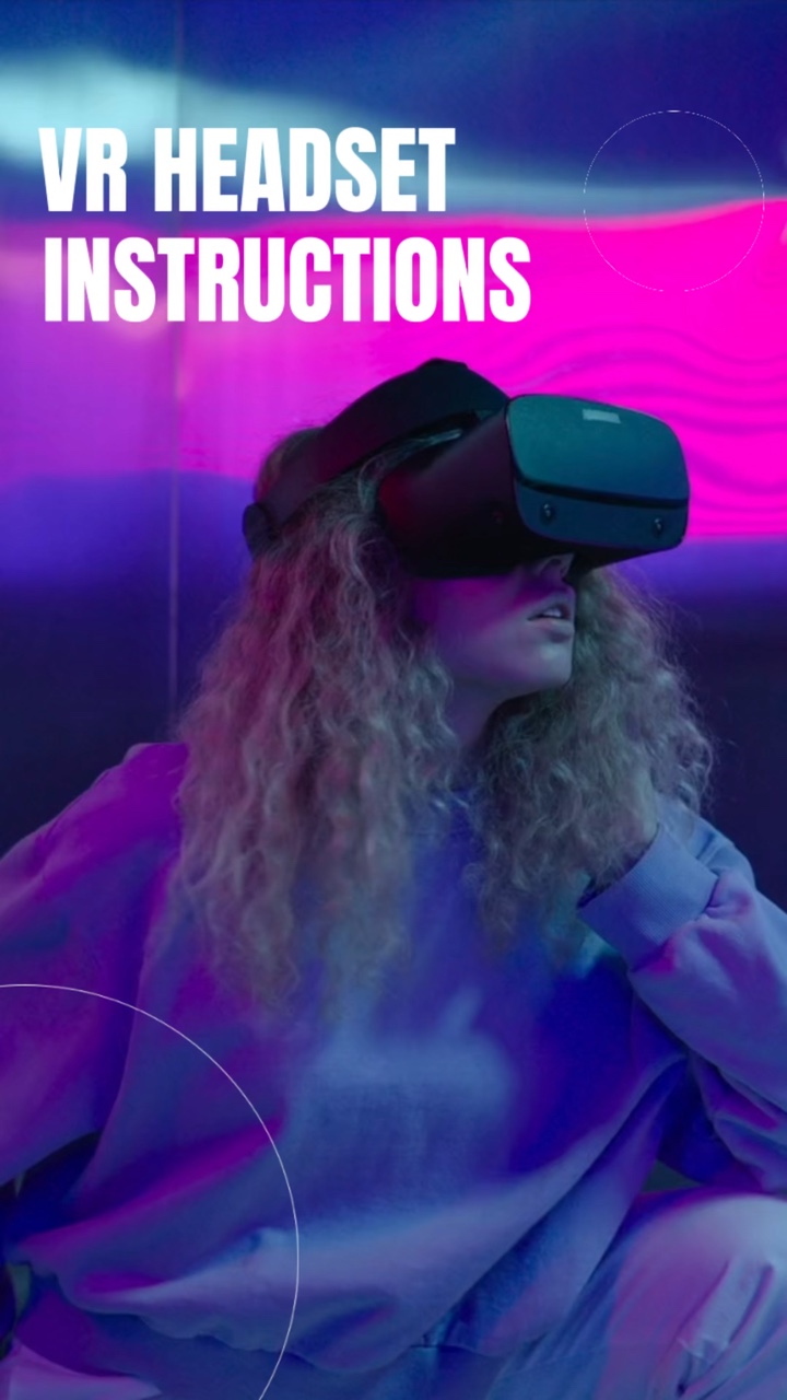 Promoção de fone de ouvido VR neon