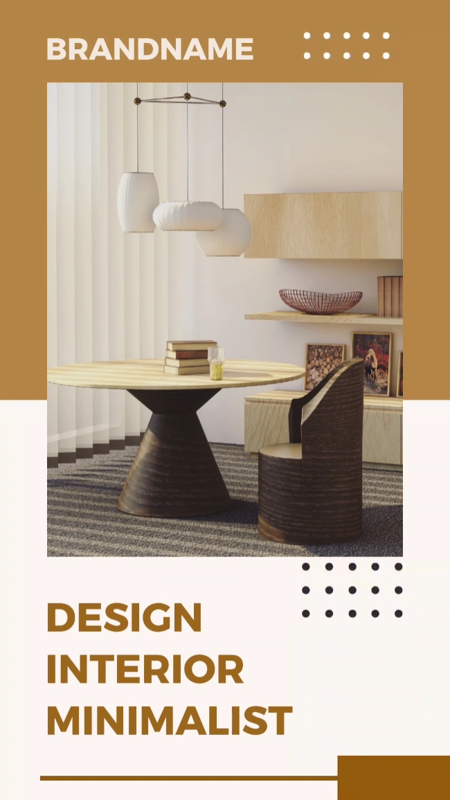 Intérieur design, style de couleur contrastée, brun blanc, 50 % de réduction