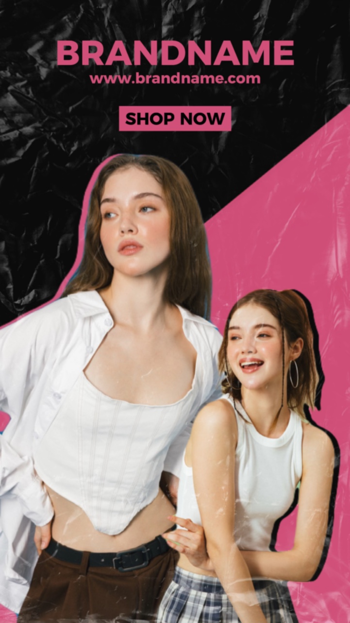 Spectacle de vêtements pour femmes dans un style de collage à découpes simples