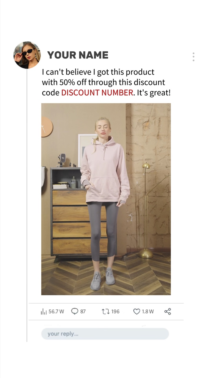 Creative Outfit Display on Social Media