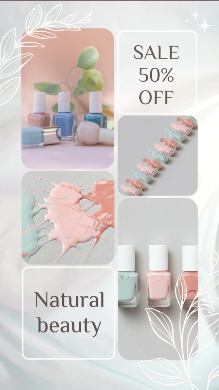 EXHIBICIÓN DE PRODUCTOS DE ACEITE DE UÑAS