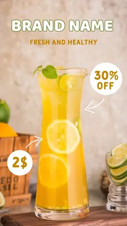 Yellow Lemon Juice Promo