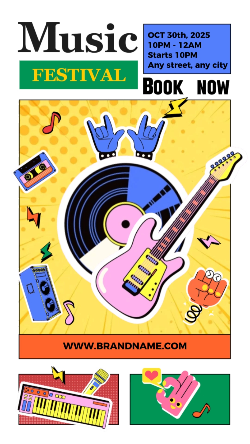 Festival de música Pop Art Style