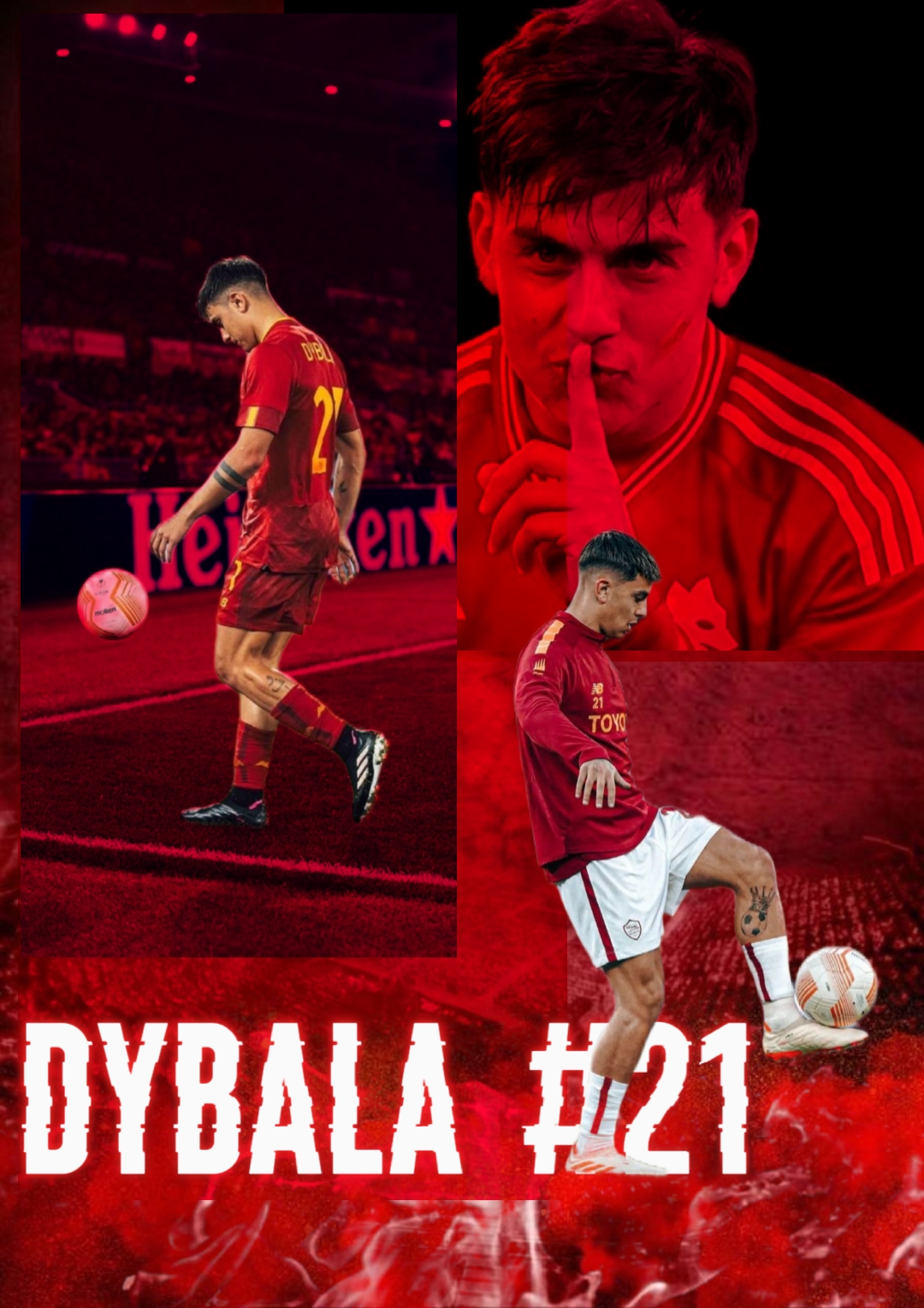 FOOTBALL POSTER RED 