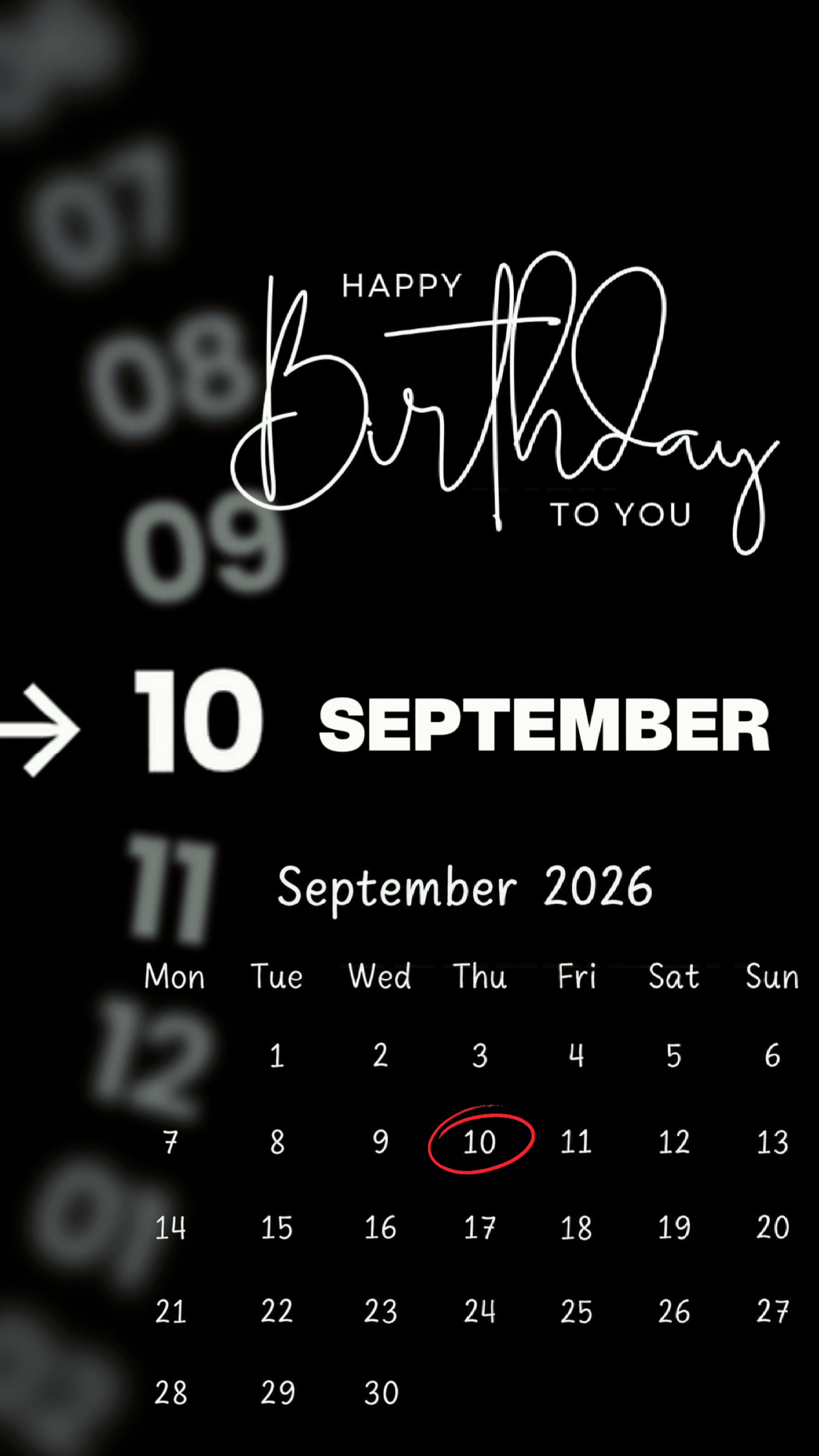 BDAY ME 10 SEPTEMBER