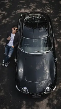supercar drone shot 