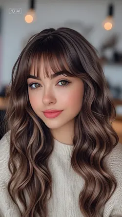wavy & bangs style