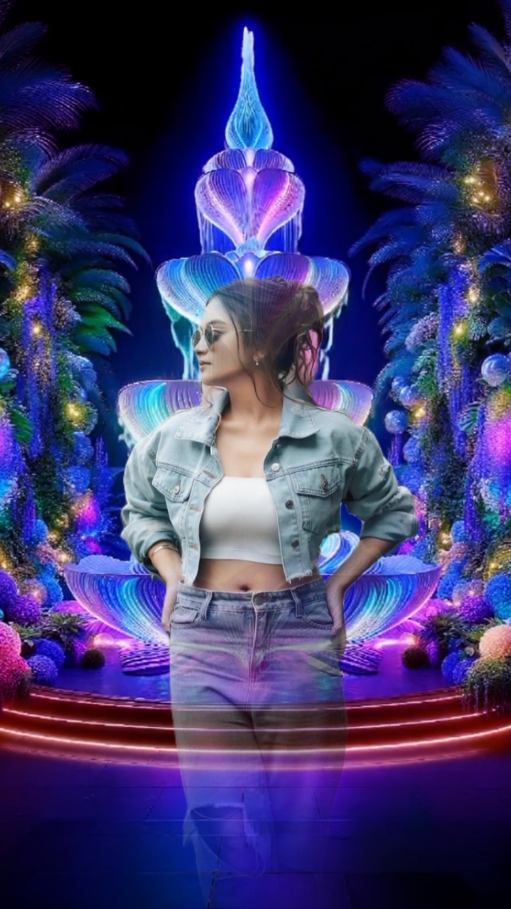 fille dans la fontaine
