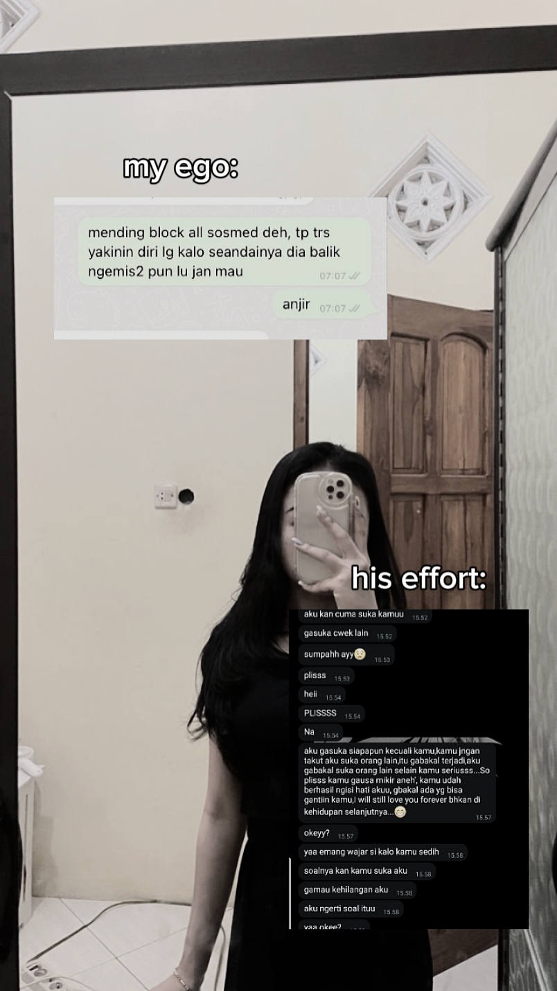 my ego|his effort 