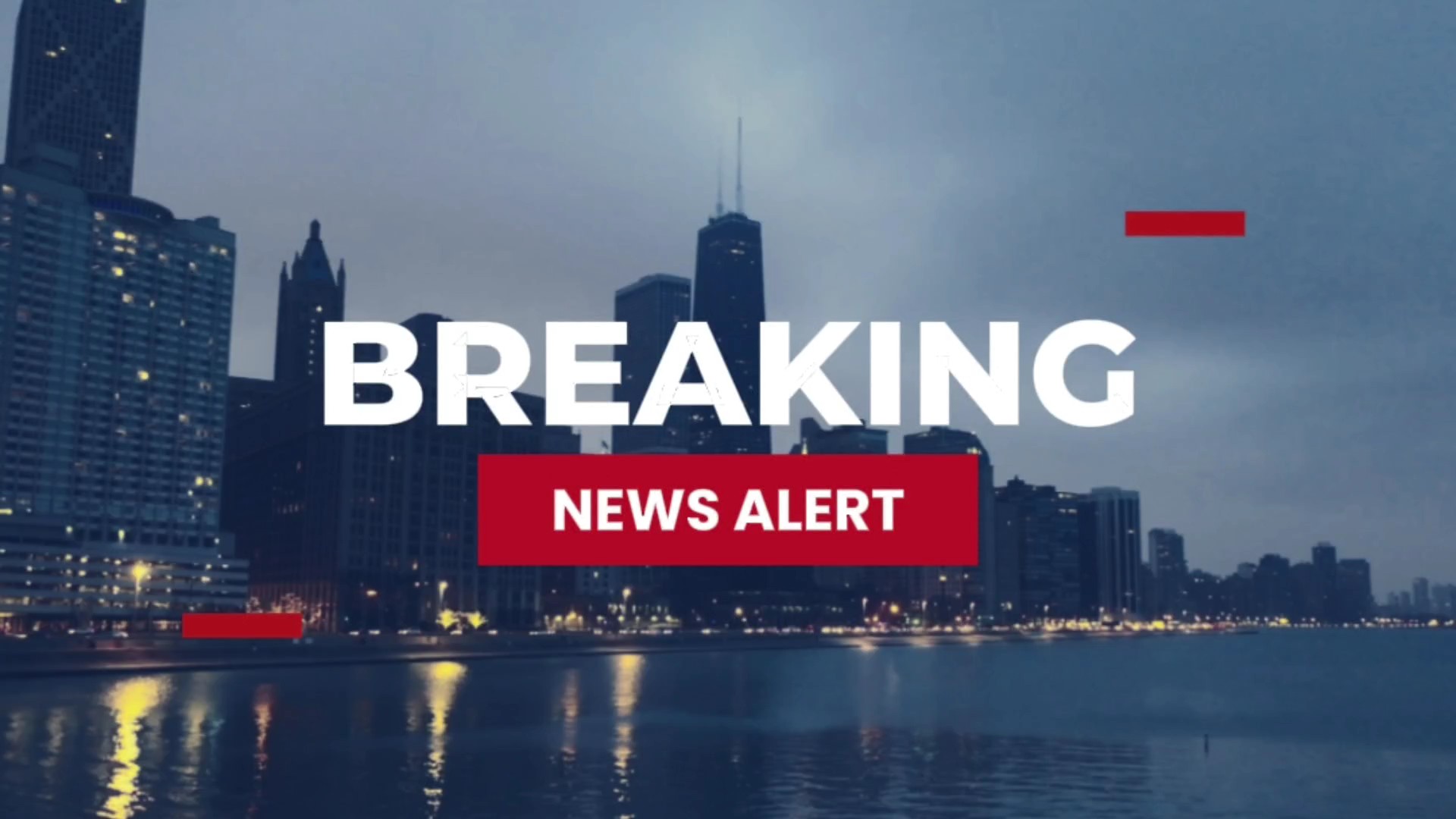 Red and White News & Media Industry Breaking News Intro template