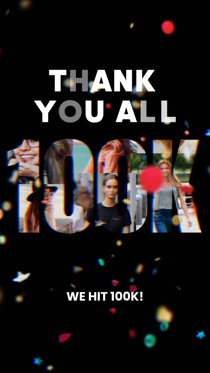 Milestone terima kasih kepada pengikut Tiktok Trendy Style Black Color.