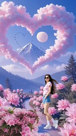 pink rose garden 