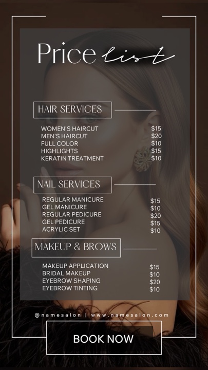 STORY : PRICE LIST