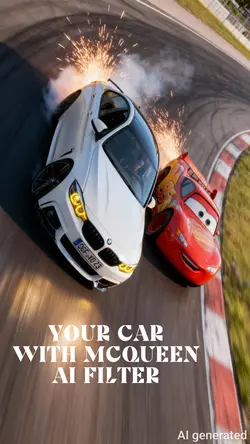 Car with McQueen ai