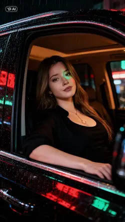 Pose in car