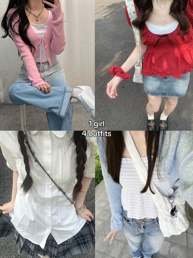 1 girl 4 outfits